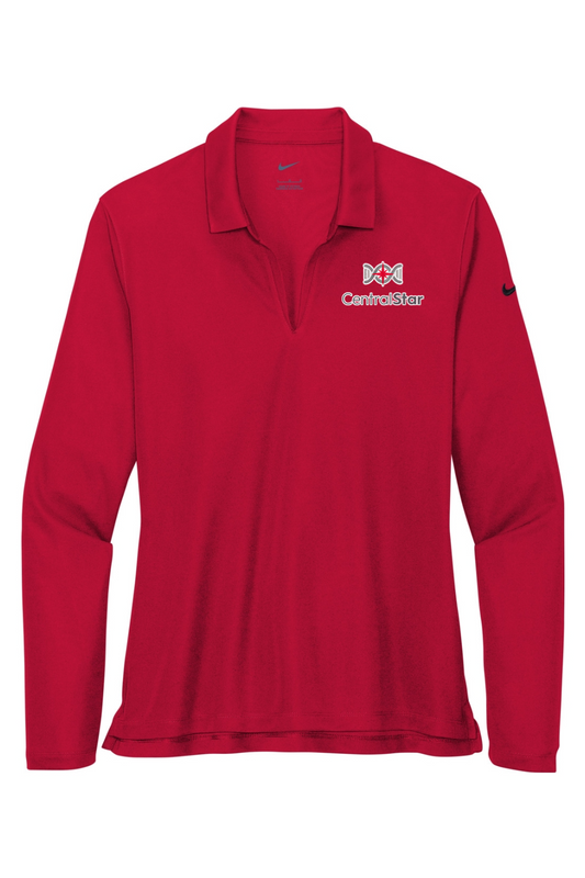Nike Ladies Dri-FIT Micro Pique 2.0 Long Sleeve Polo